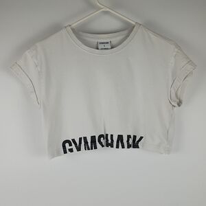 Gymshark White Fraction Crop Top